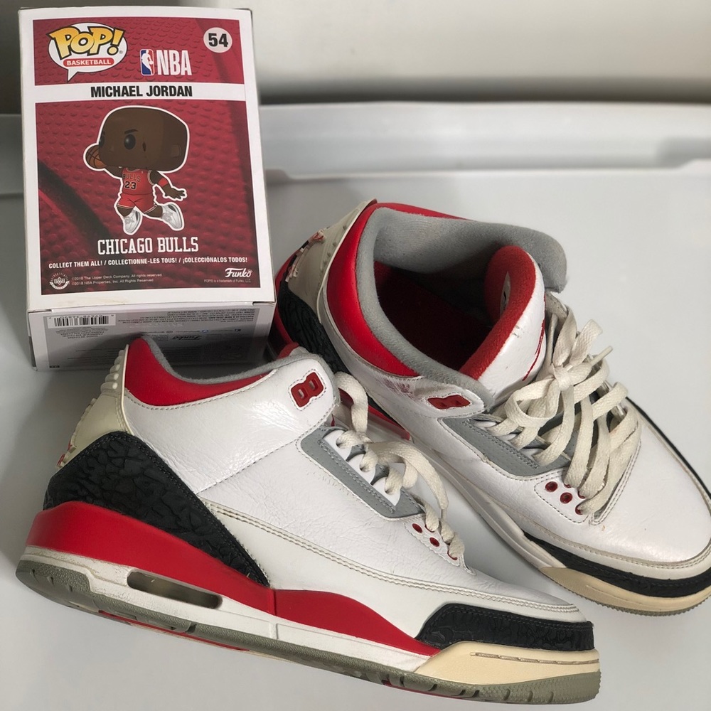 Nike Air Jordan Retro 3 OG Fire Red free Pop MJ